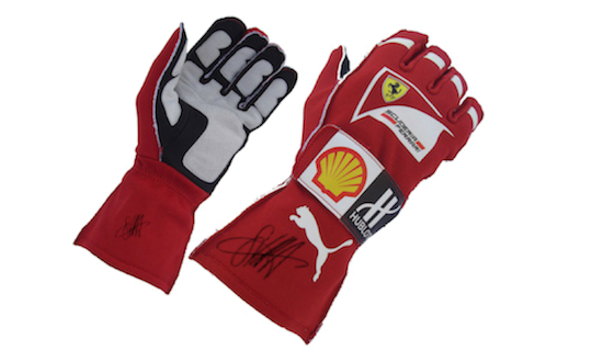 hand signed Scuderia Ferrari  Cloves by Sebastian Vettel