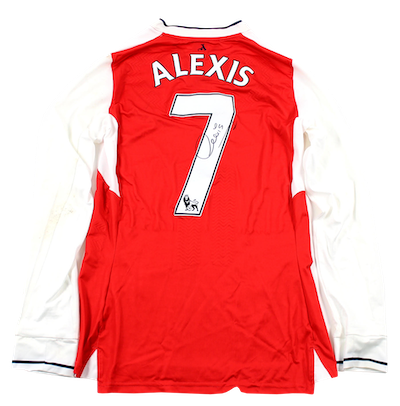 Original matchworn poppy jersey by Alexis Sanchez!