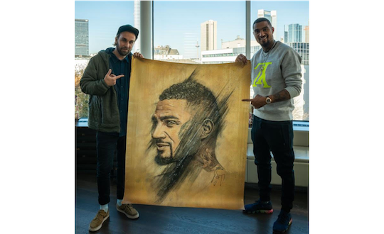 Original signiertes Portrait von Kevin-Prince Boateng - Künstler SutoSuto