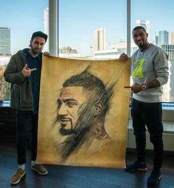 Original signiertes Portrait von Kevin-Prince Boateng - Künstler SutoSuto