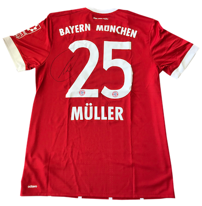 Original signiertes FC Bayern-Trikot von Thomas Müller