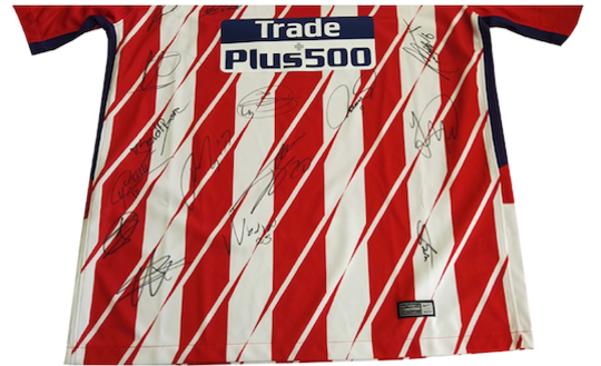 original jersey from Atletico Madrid signed by the whole team
