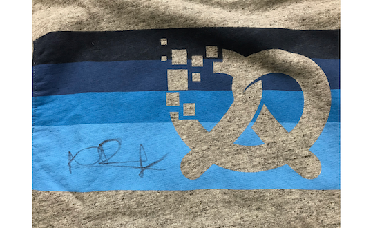 Original signed Bits & Pretzels Hoodie by Nico Rosberg