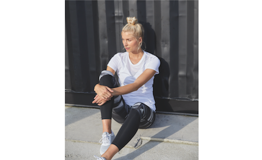 Top model Lena Gercke in a training outfit