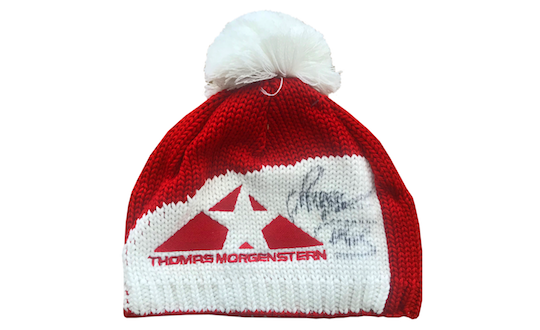Original signed winter hat by Thomas Morgenstern