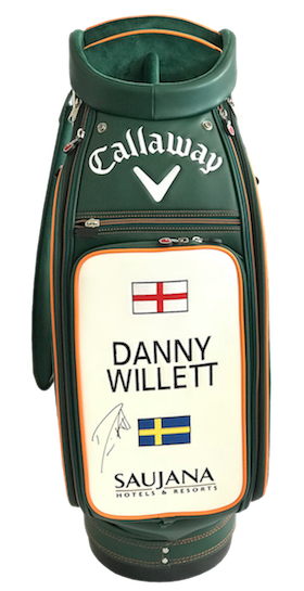 Letzte Callaway Tour Tasche original unterschrieben von Danny Willetts Masters Sieg