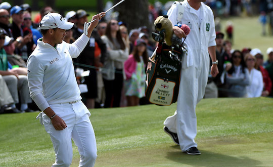 Danny Willett at his incredible Masters victory at Augusta in 2016.