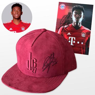 Player portrait original signed by David Alaba FC Bayern Munich