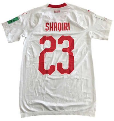 original getragenes WM Trikot von Xherdan Shaqiri