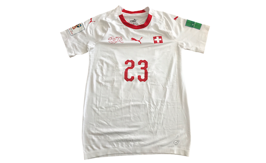 Original worn world cup  jersey from Xherdan Shaqiri