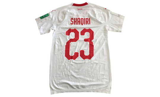 Original worn world cup  jersey from Xherdan Shaqiri