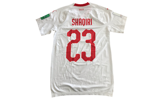 original getragenes WM Trikot von Xherdan Shaqiri