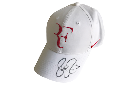 Original signed Nike cap from Roger Federer