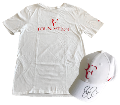 Handsignierte Cap & T-Shirt von Roger Federer