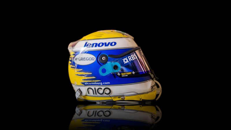 F1 mini Helmet Niko Rosberg Signeture