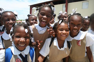 A group of laughing girls